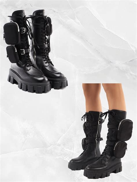 prada mini bag combat boot dupe